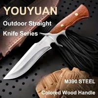 Damaly, High Hardness Straight Knife, EDC Convenient with Sheath Knife, Multi-purpose Outdoor Travel Survival Knife, BBQ