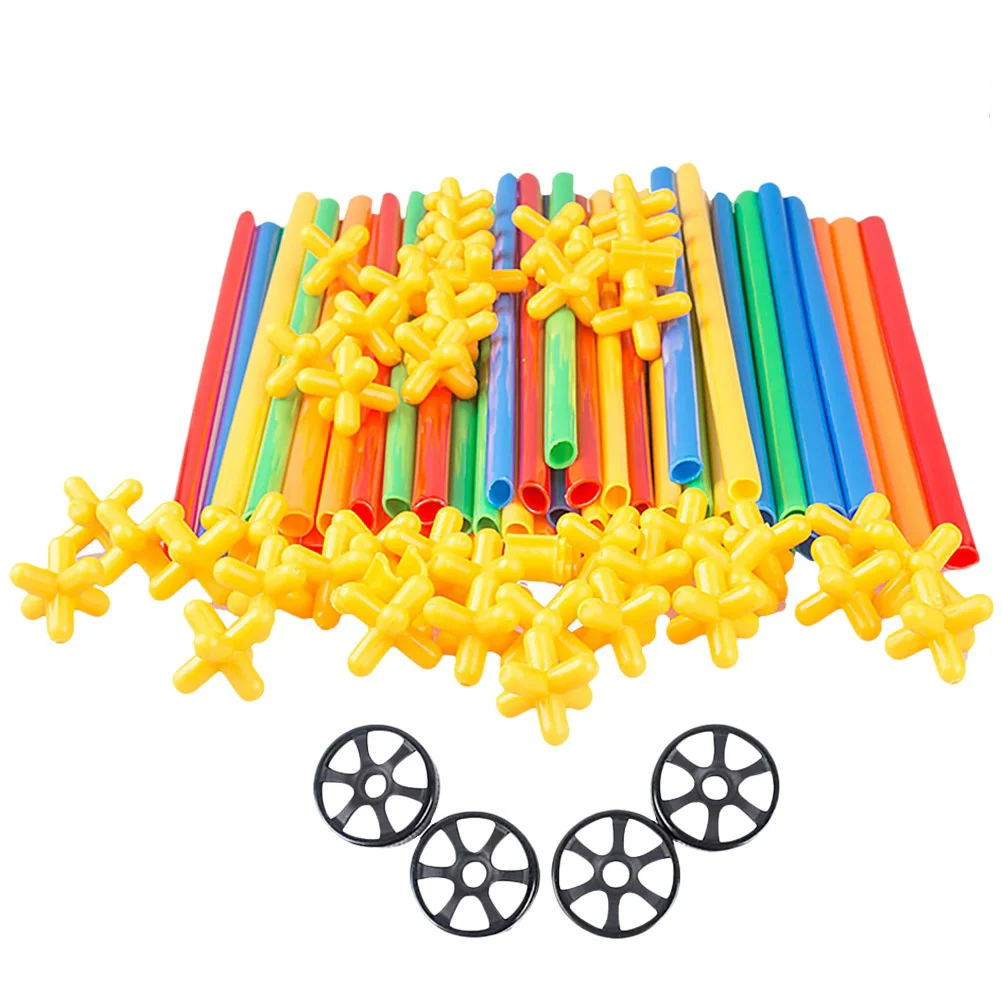 Tubes Sensory Toy Children’s Toys Kids Building Straw Drinking Blocks Childrens