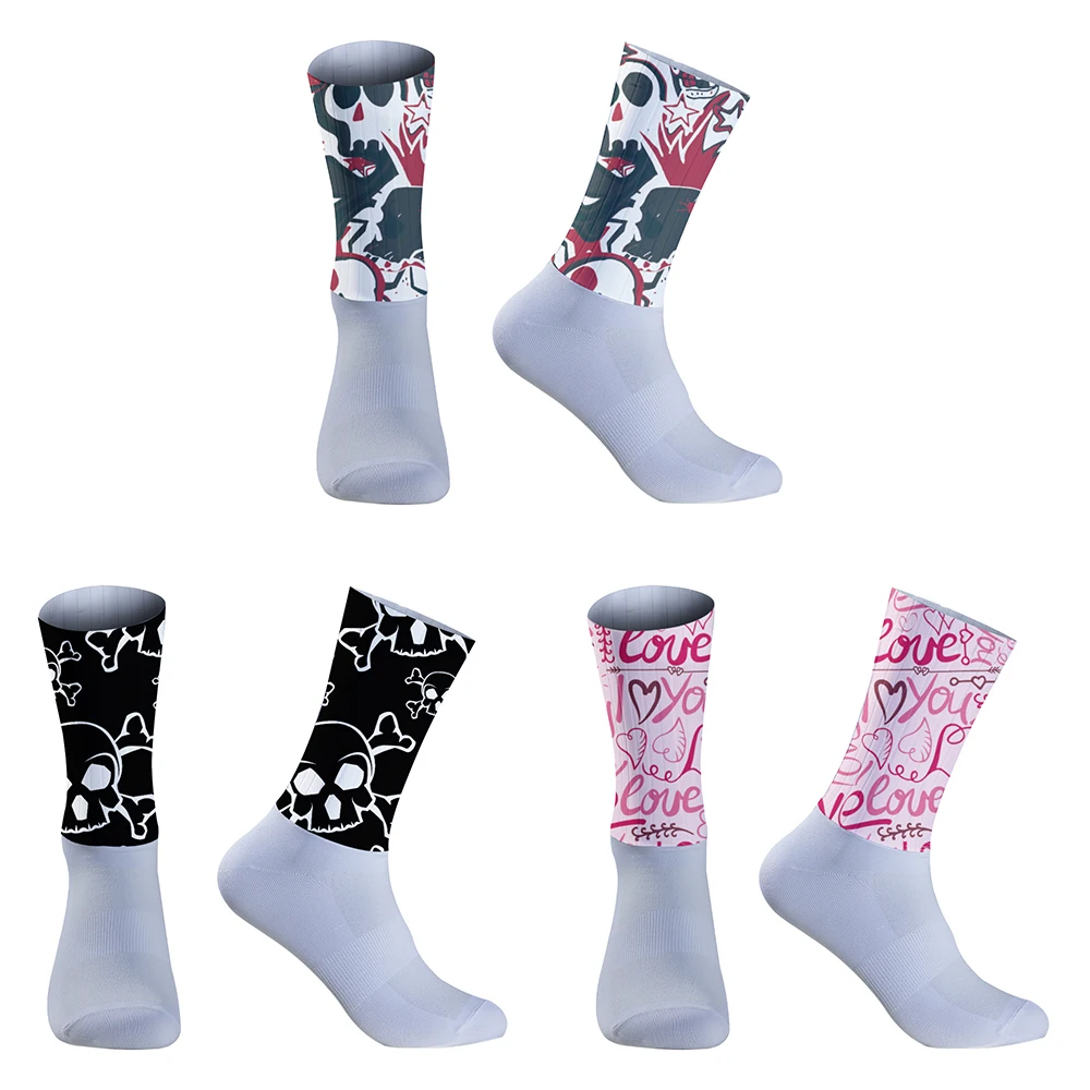 

Summer Socks Anti Slip Silicone Cycling Socks Bicycle Sport Running Bike Socks 2024 New