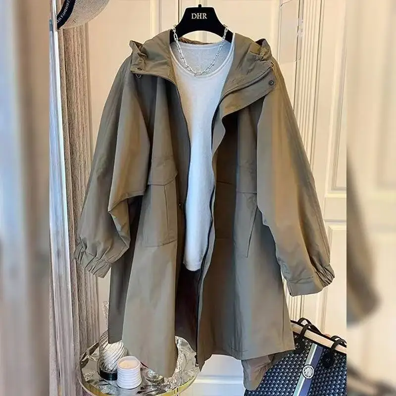 

Girl's Coat Retro Windbreaker Petal Doll Collar Coat Female Treasure Foreign Windbreaker Coat Spring and Autumn
