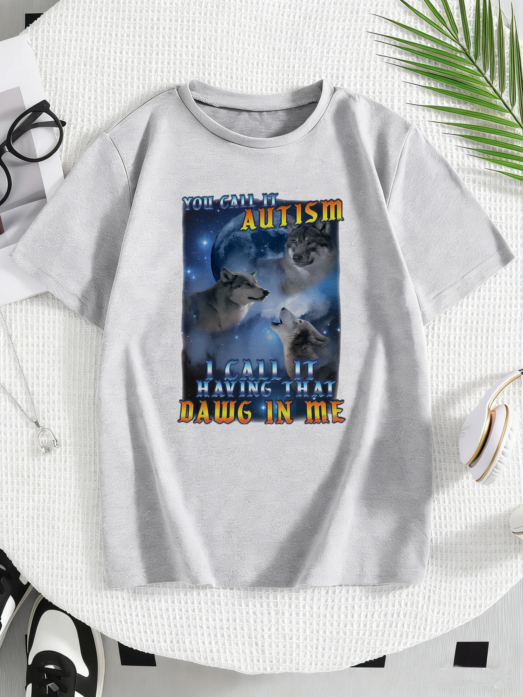 Short Sleeve Autism Wolf T Shirts Manga Kids Children's T-shirt Boys Girls Summer Spring Casual Top Tee