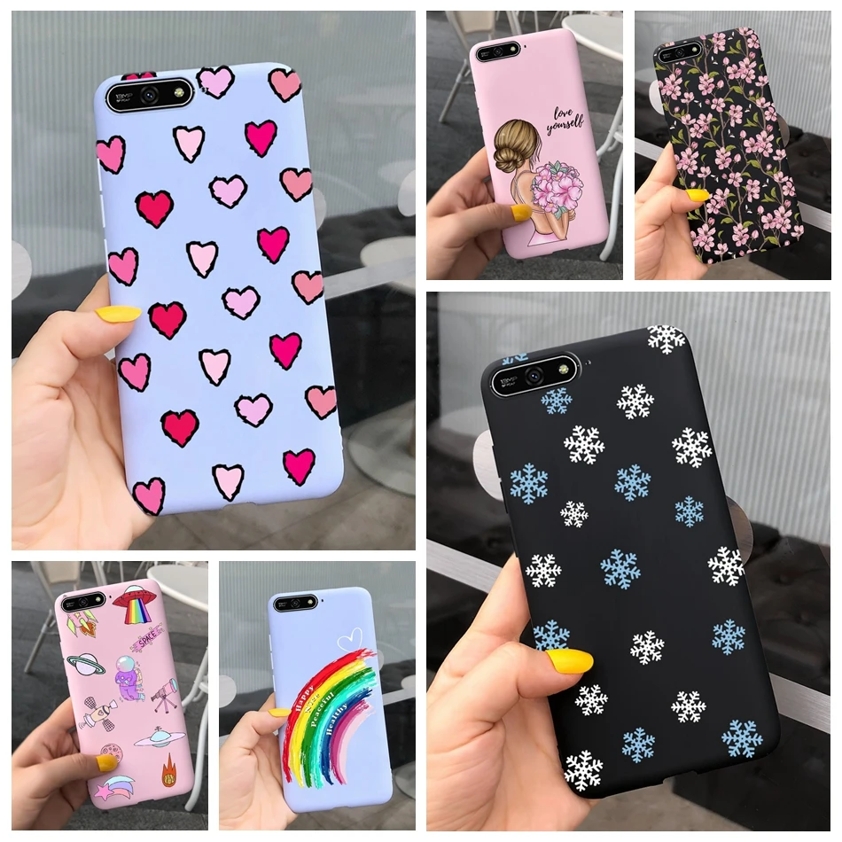 For Huawei Y6 2018 Case Lovely Printing Soft Silicone Phone Cases For Huawei Y 6 Y6 (2018) ATU-L22 Back Cover 5.7 Inch Funda