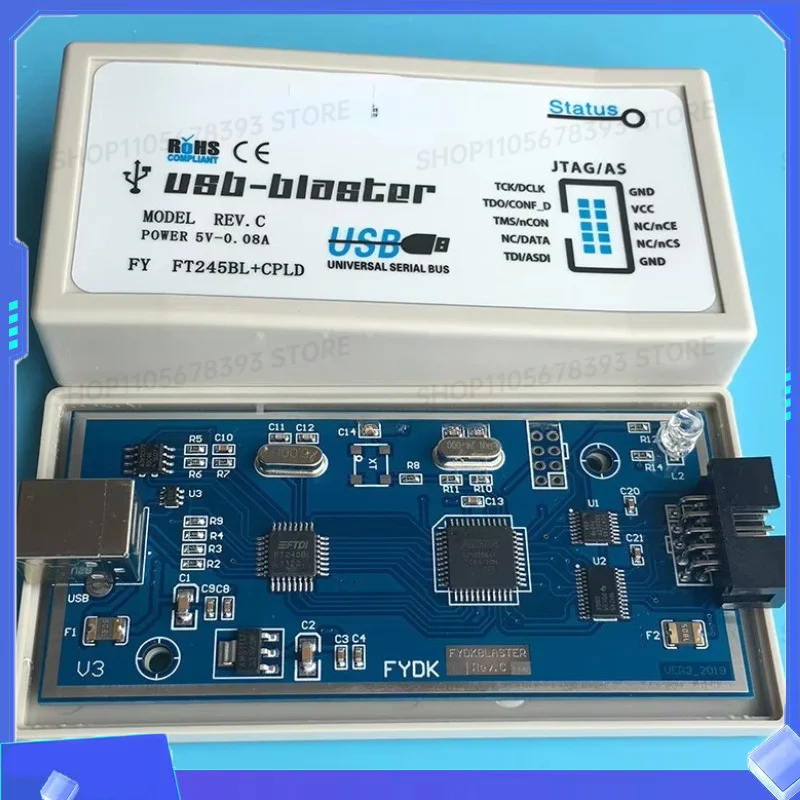 USB Blaster Download Cable FPGA/CPLD Downloader REV. CFT245BL+EPM3064AE+74LVC8T245+LVC4T245