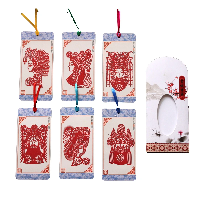 Bookmark Chinese Style Paper-cut Art Bookmarks Student Friend Children Gift Chinese Traditional Culture Papel De Arroz Decoupage