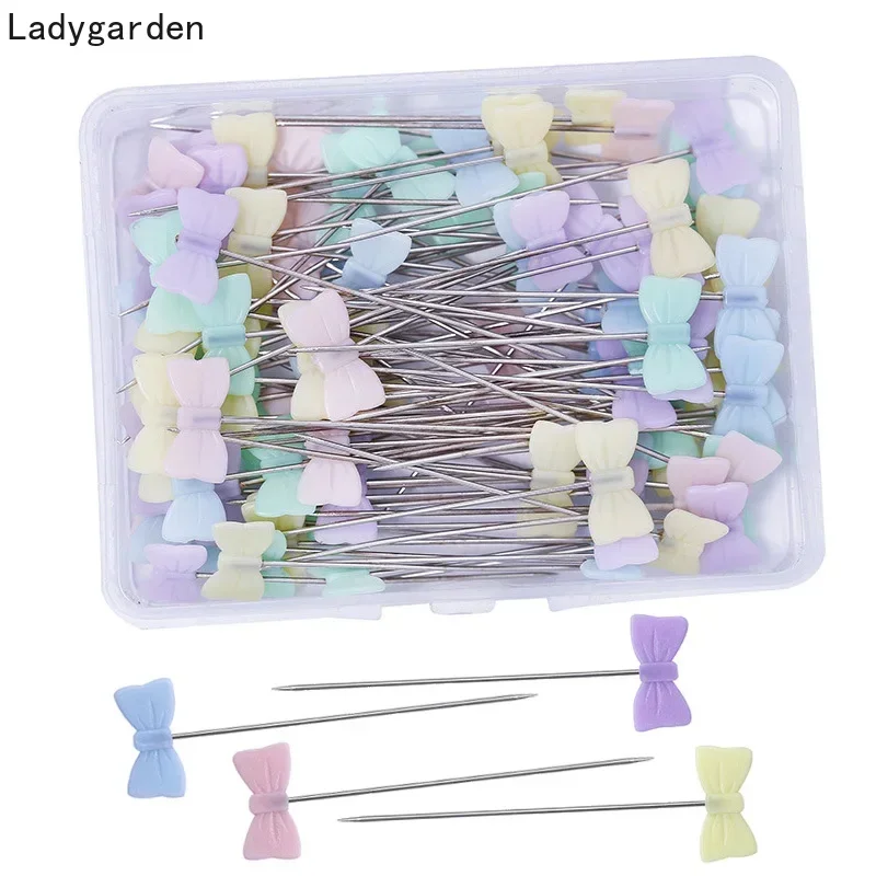 50PCS 40MM Dressmaking Pins Embroidery Bowknot Patchwork Positioning Pin Accessories Tools Sewing Needle DIY Sewing Accessories