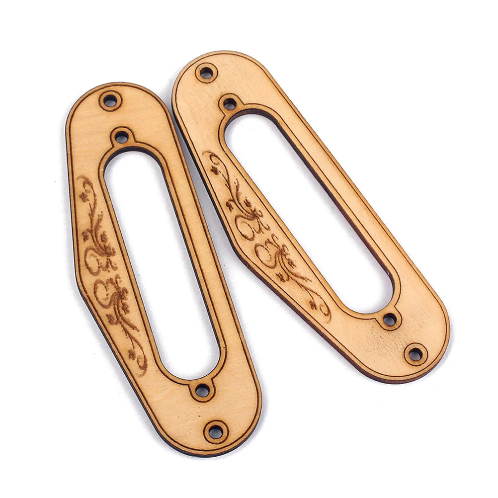 

2Pcs Single Coil Pickup Frame Flat Humbucker Guitar Pickup Mounting Ring 15mm Hole Width Tl Style Electric Guitar Khaki