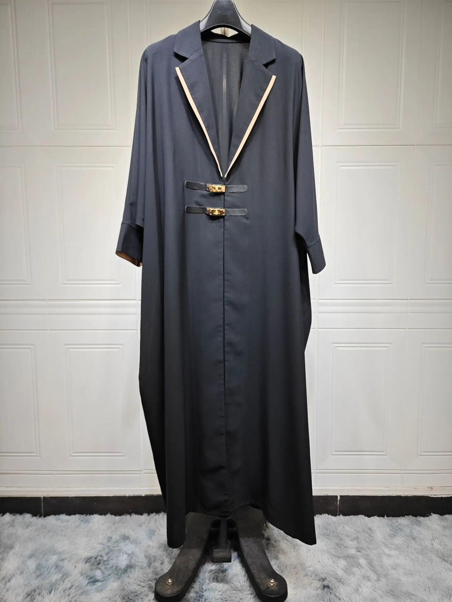 Abayas negras para mujer, vestido modesto musulmán, Ramadán, Dubai, Abaya abierta de lujo, Kebaya, Turquía, Kaftan Eid, Djellaba, Islam, bata Jalabiya