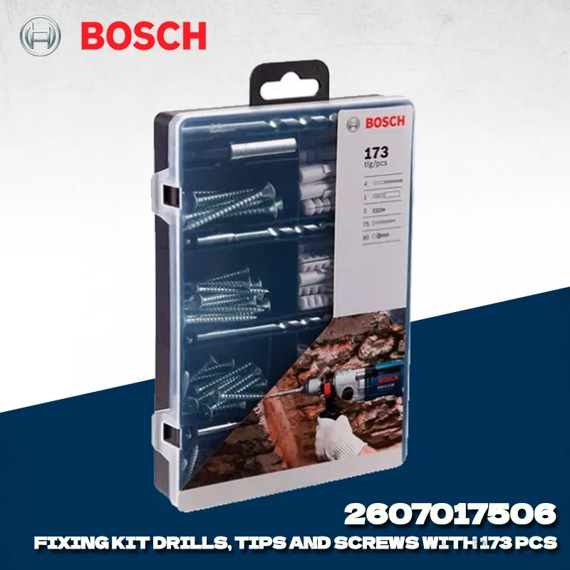 BOSCH 2607017506   Juego de brocas de 173 Uds., Kit de fijación, puntas de taladros y brocas, accesorios de herramientas eléctricas Bosch