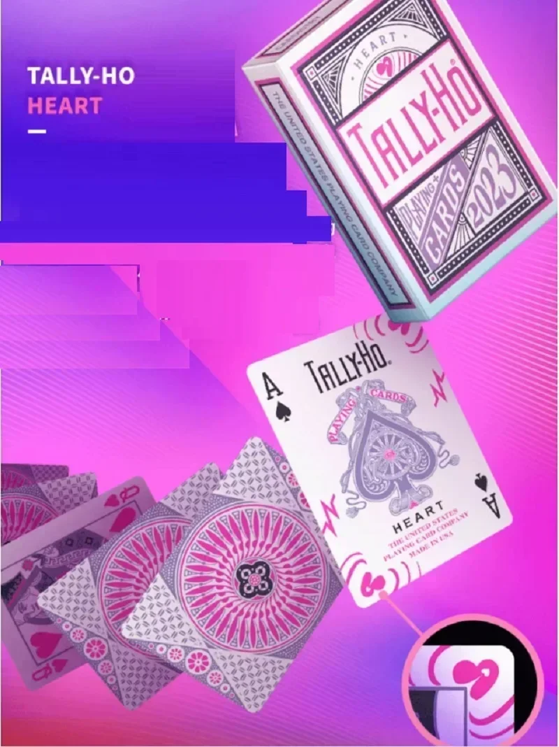 Tally-Ho Arrow Playing Cards Heart Deck Card Games Magic Tricks Poker Collection Magic Tricks Props for Magician Bicycle Cards