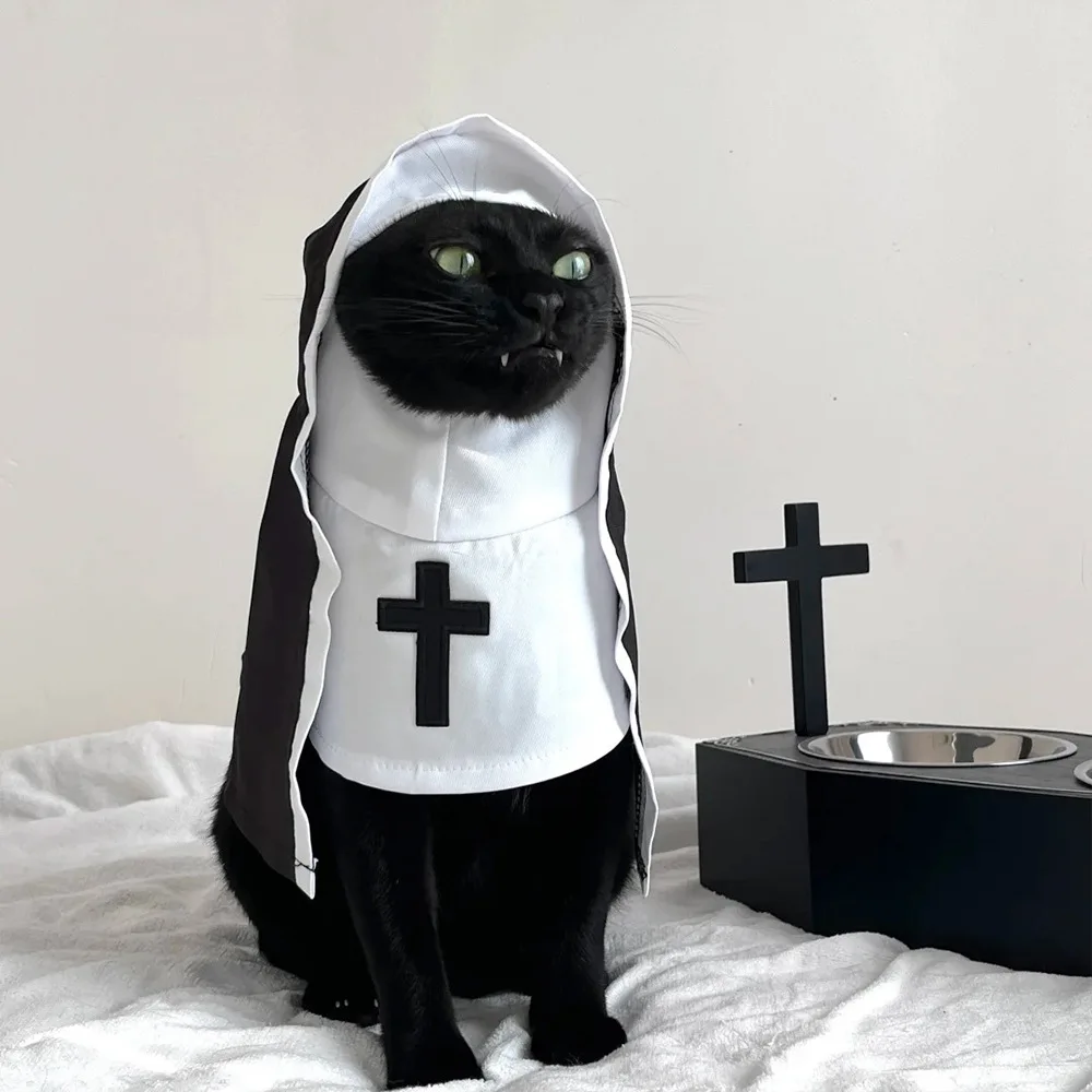 Funny Cat Nun Costume 4