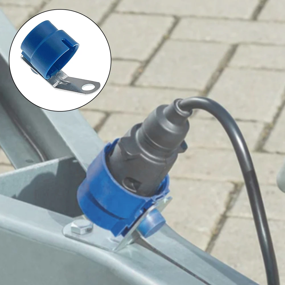 1 Pc Trailer Plug Holder Universal Weatherproof Protective Rigid Accessory For 7 To 13P Trailer Dirt Protection Plug Adapter