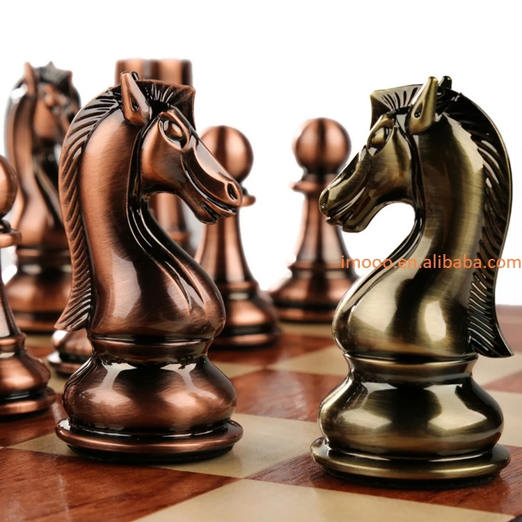 سعر المصنع 52 سنتيمتر ألعاب الشطرنج الكبيرة مجموعات 11 سنتيمتر الملك المعادن قطع لامعة مجموعة الراقية الفاخرة المهنية ألعاب الطاولة الخشبية #5