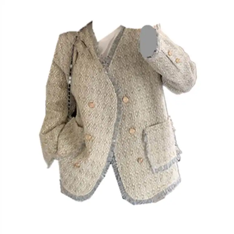 

Женское хлопковое зимнее пальто очень большого размера, 200 пучков, очень тяжелая, ароматная верхняя одежда, твидовая ткань Dr