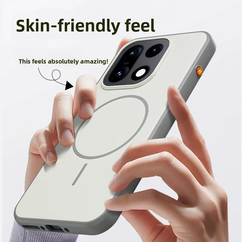 For OnePlus 15 Phone Case Hard Silicone Skin Magnetic Wireless Charging Protective Back Cover For One Plus 15 OnePlus15 Shell