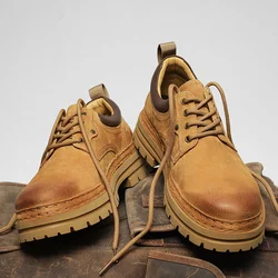 High Quality Men Leather Casual Shoes Fashion Sneakers Thick Sole Male Walking Shoes Zapatillas Hombre Spring Boots Mens Shoes