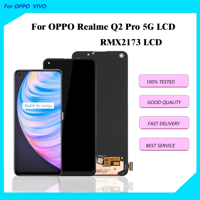 

6.4''Original Amoled / TFT For OPPO Realme Q2 Pro 5G Display Touch Screen Digitizer Assembly for Oppo RMX2173 LCD Display