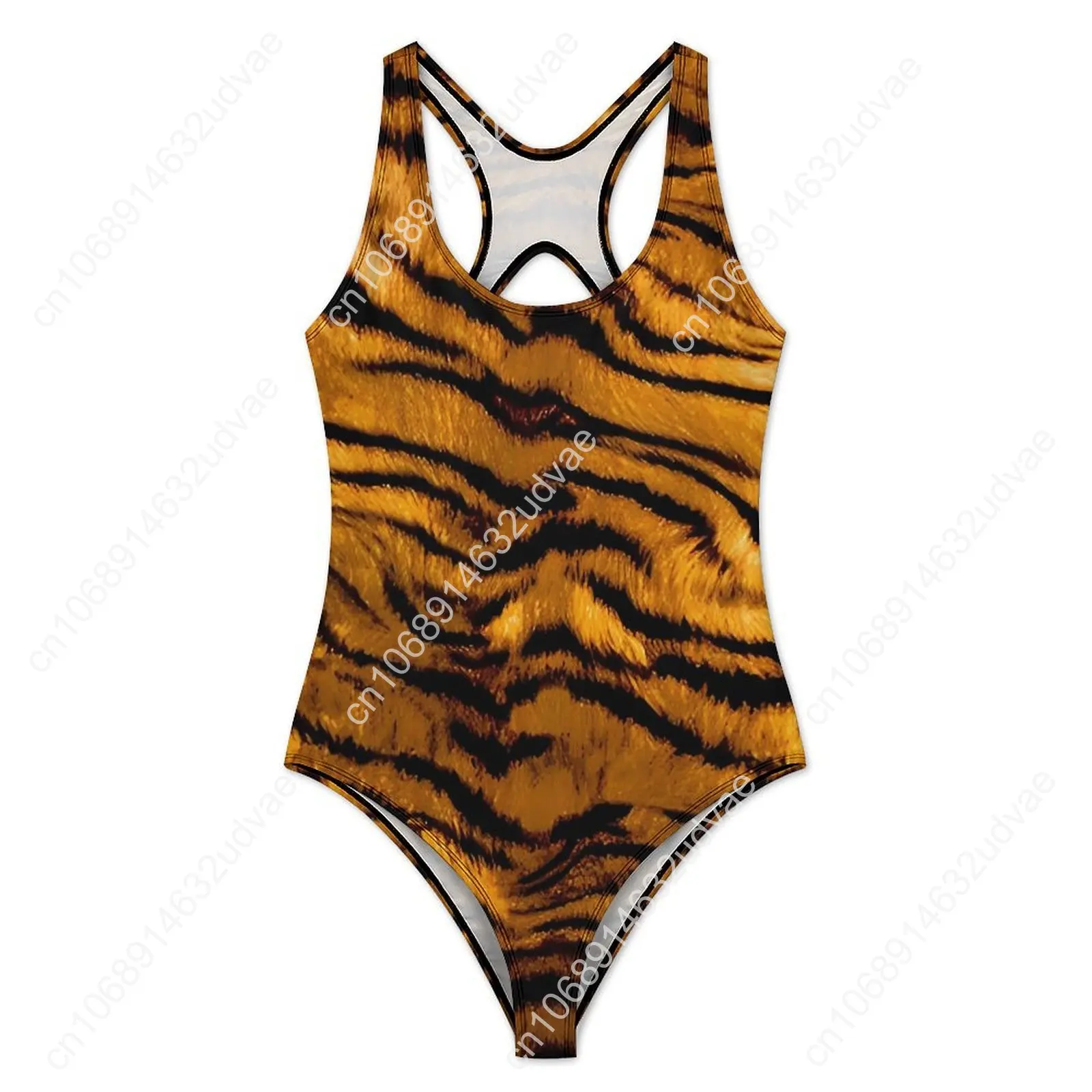 Golden Tiger พิมพ์ชุดว่ายน้ําสัตว์ชุดว่ายน้ํา One Piece Beach ชุดว่ายน้ําเปลือยหญิง Push Up เซ็กซี่ Beachwear ของขวัญ