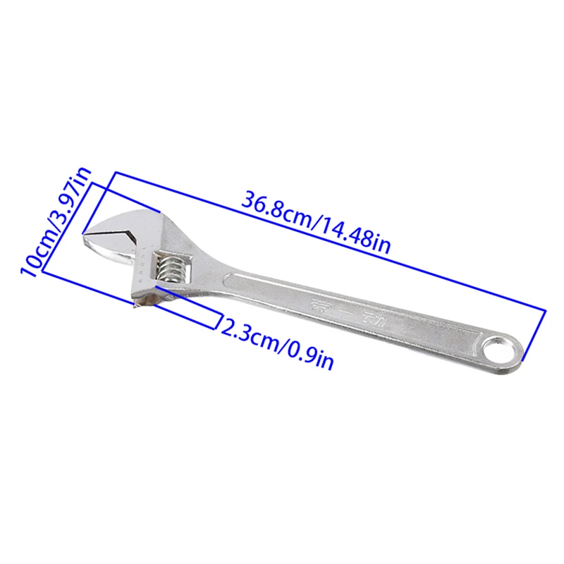 モンキーレンチ 大開口 ロングハンドル ユニバーサルレンチ クランプレンチ CR-V鋼 機械工場 手動メンテナンスツール