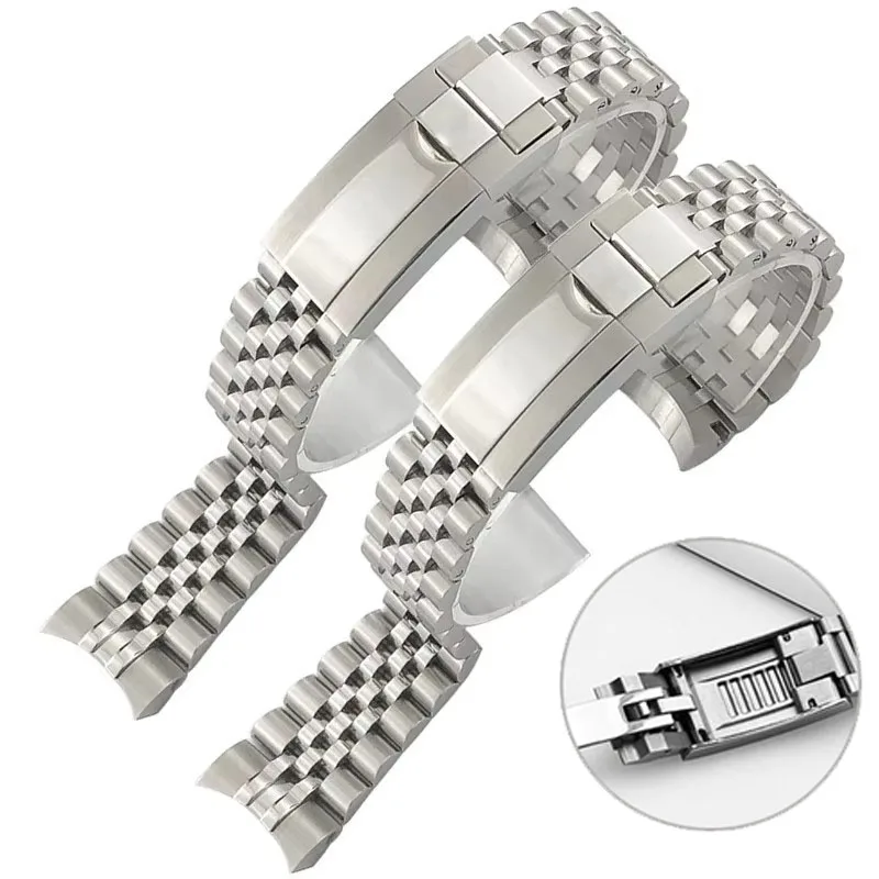 904L Jubilee Watchbands for Rolex Sub GMT Yacht Daytona Men Watch Strap Luxury Bracelet Mod Parts Replacement Accessories 20mm