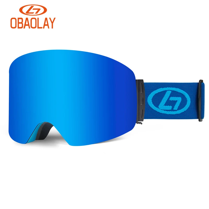 OBAOLAY-Snow Glasses for Men and Women, Anti-Fog Coating, Skateboard, Snowboard, Skiing, Sunglasses, Outdoor, Winter Sport
