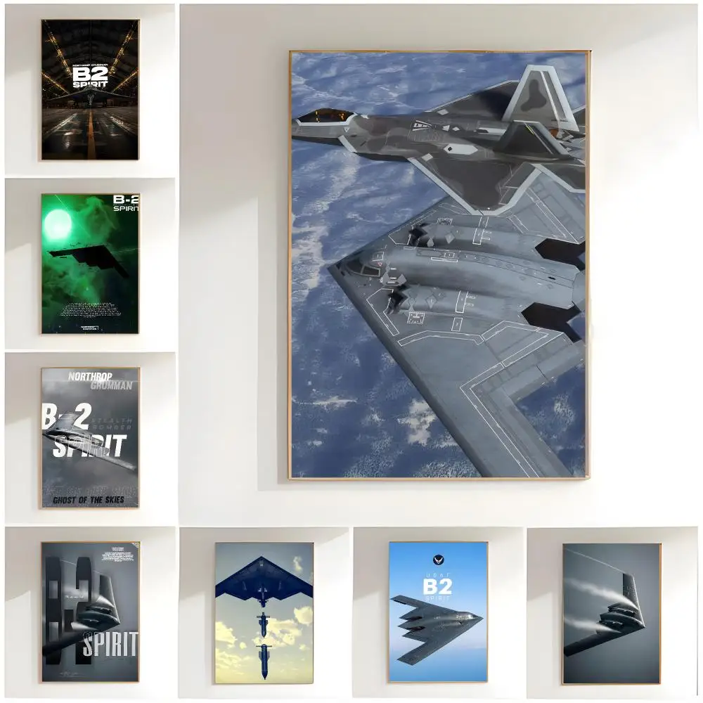 stealth bomber strategic bomber B-B2 Spirit Poster Classic Wall Art  Home Decor  Peel and Stick Unframed