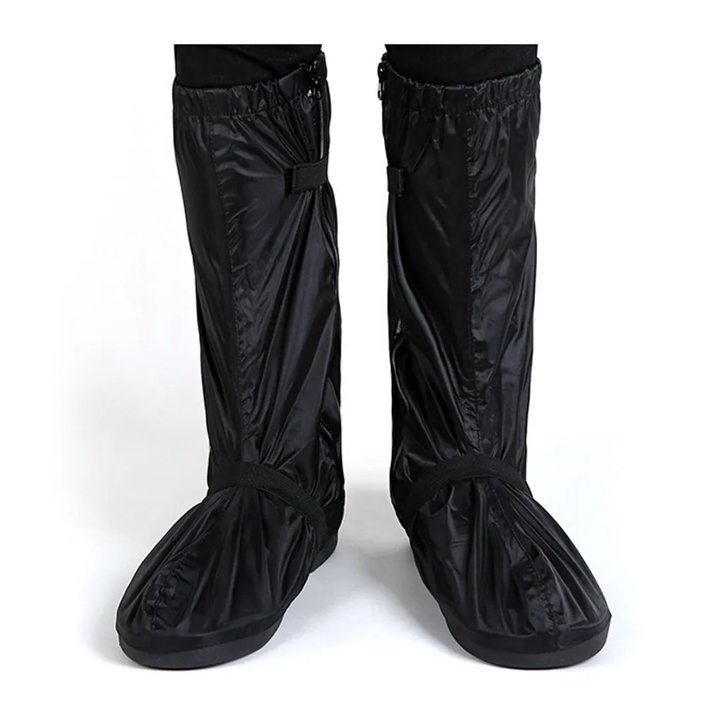 

Waterproof Shoes Cover Oxford Cloth Long Design for Flat Shoes Boots Adjustable Band Reflective Safety Rain Snow Travel Fishing