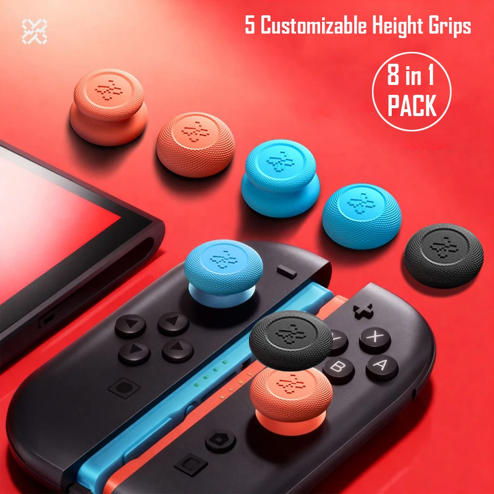 CQC und FPS Daumengriffe Set Joystickkappe Analoge Stickkappen für Switch2 Joy-Con Controller Spielzubehör 4 Paar (8 Stück)