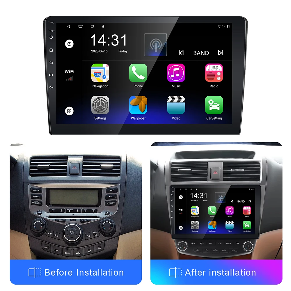 Rhythm Portable Android Screen Car for DVD Player 7/9/10.1 Inch Universal Navigation Smart Box Upgrade DVR Combination RGB