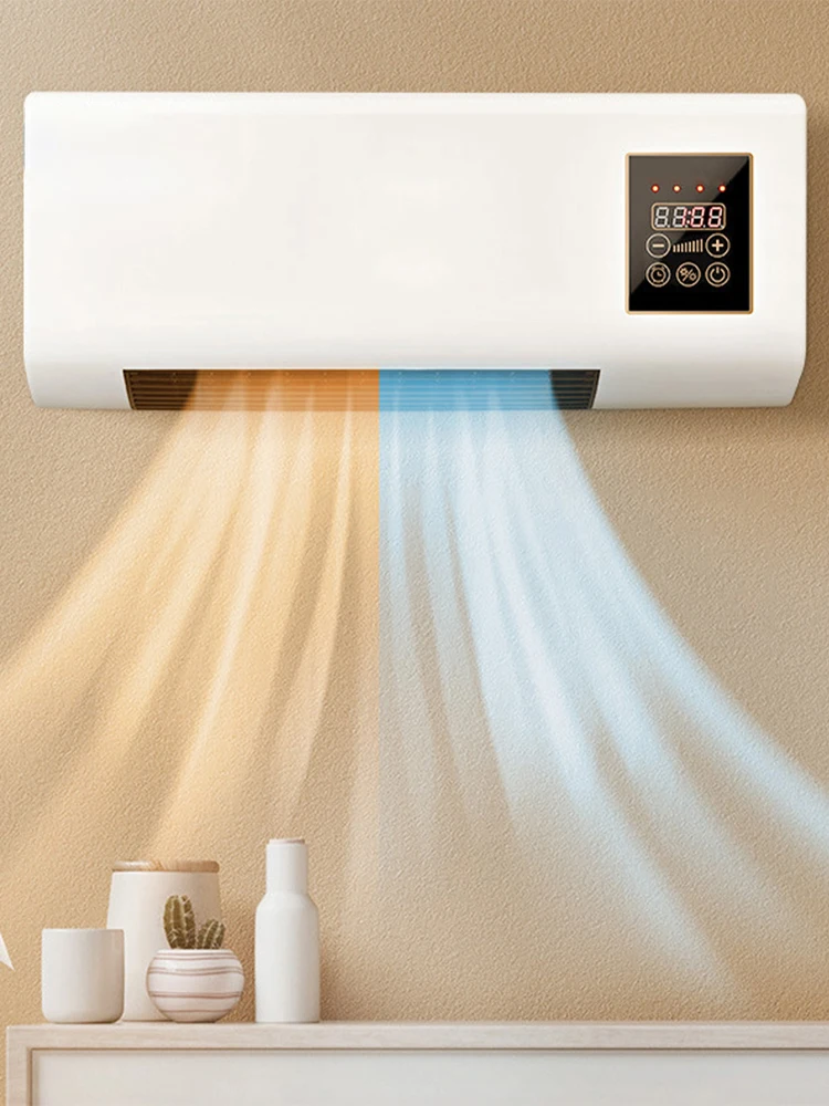 2-in-1 Electric Heater  Smart Constant Temperature Air Conditioning Fan with Remote Control Mini