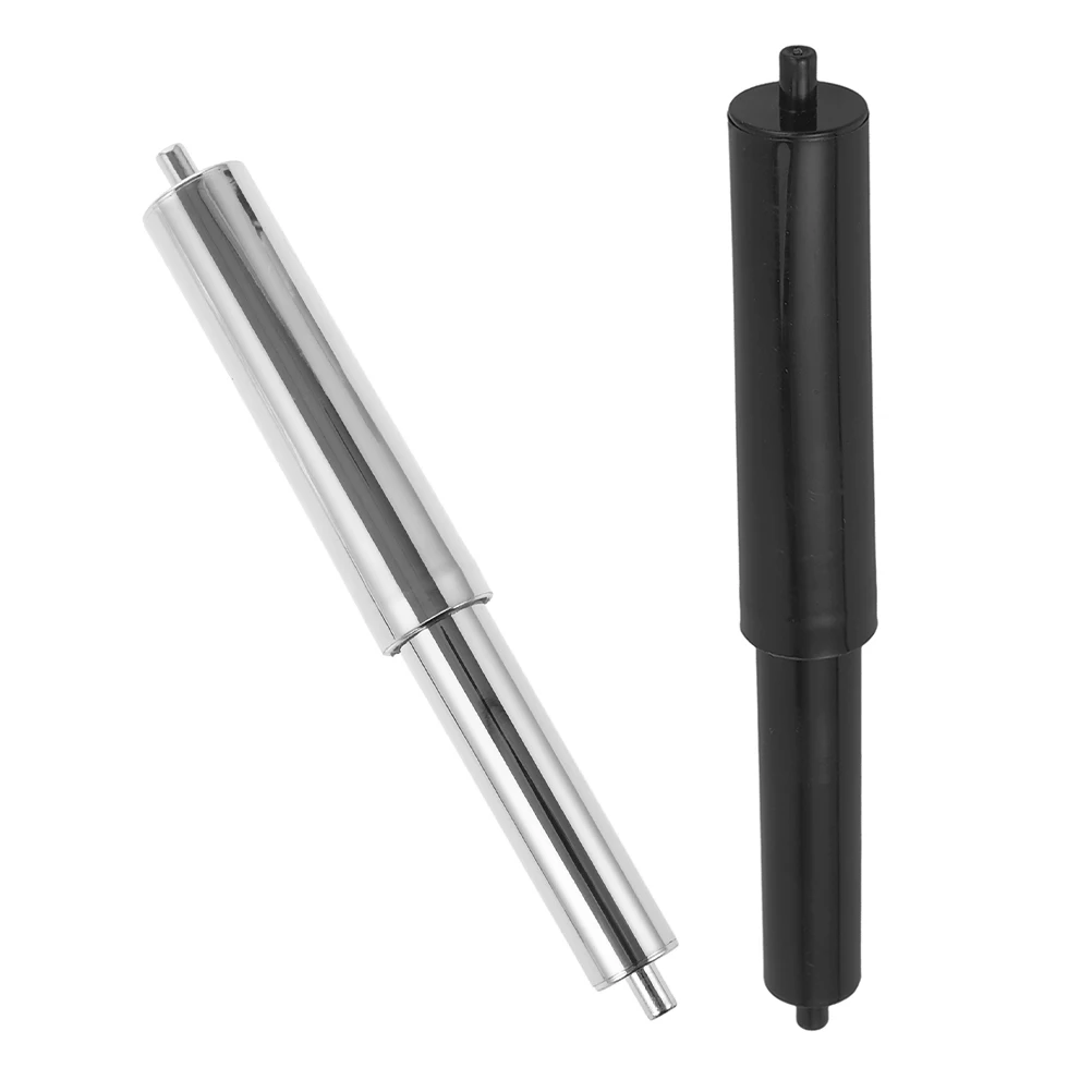 Accessoires d'arbre de support de mouchoirs noir, 2 pièces, insertion en plastique de remplacement pour porte-papier hygiénique, tige de rouleau en métal chromé réglable