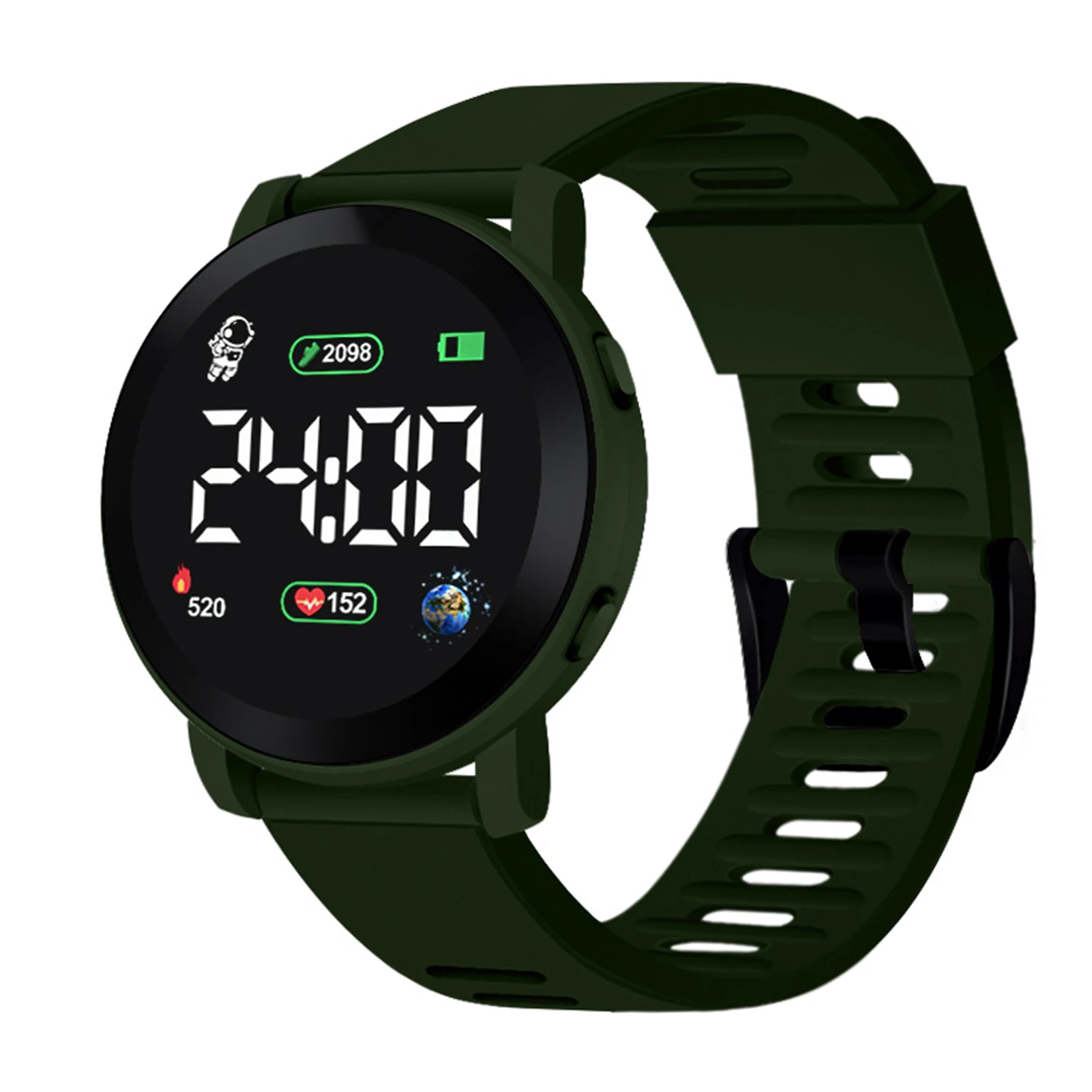 Electronic LED Sports Watch Silicone Strap LED Screen Electronic Sports Watch Gift for Holiday Birthday