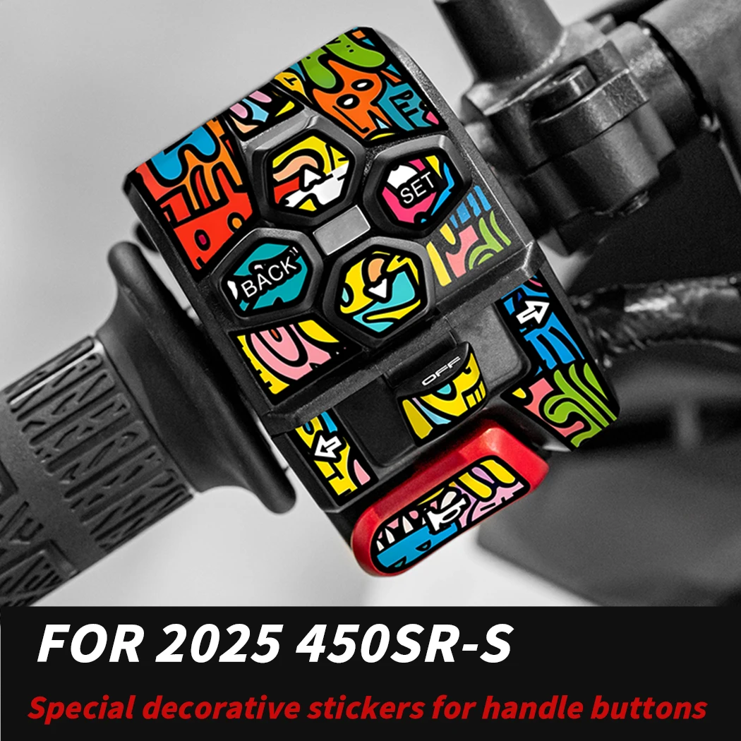 For 2023-2025 CFMOTO 450SRS Precision-Fit Button Sticker - Unique Design Anti-Scratch Wear-Resistant High-Adhesion Decal
