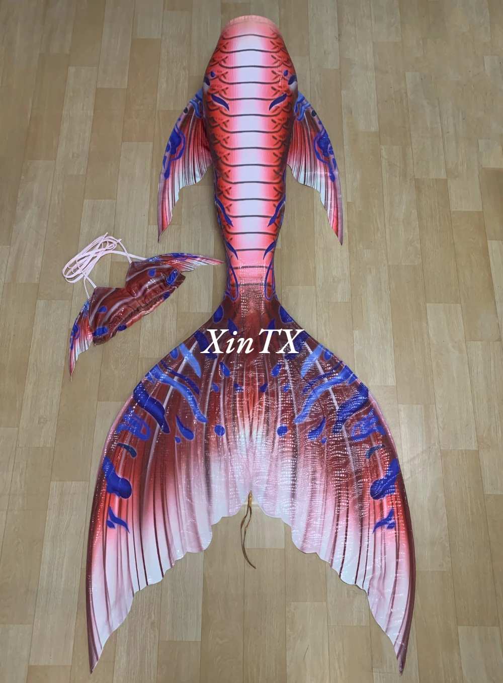 Adult Mermaid Tail Super Shiny Hot Stamping Bronzing Fabric Blingbling Can Fit Australian Fins Aquarium Swimming Bikini