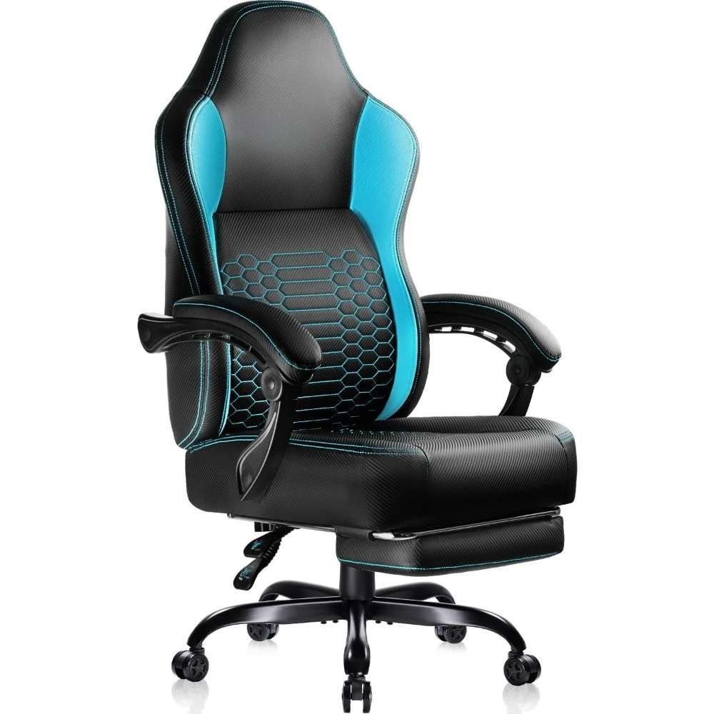 

Big and Tall Gaming Chair 400lb Weight Capacity,Gamer Chairs for Adults,Video Game Chair wth Footrest,Racing Style Computer