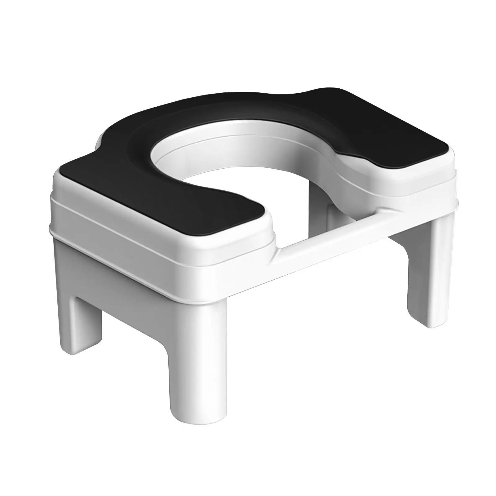 Raised Toilet Stool Non Slip Bathroom Squat Potty Chair Comfortable PP Material for Adult and Kids