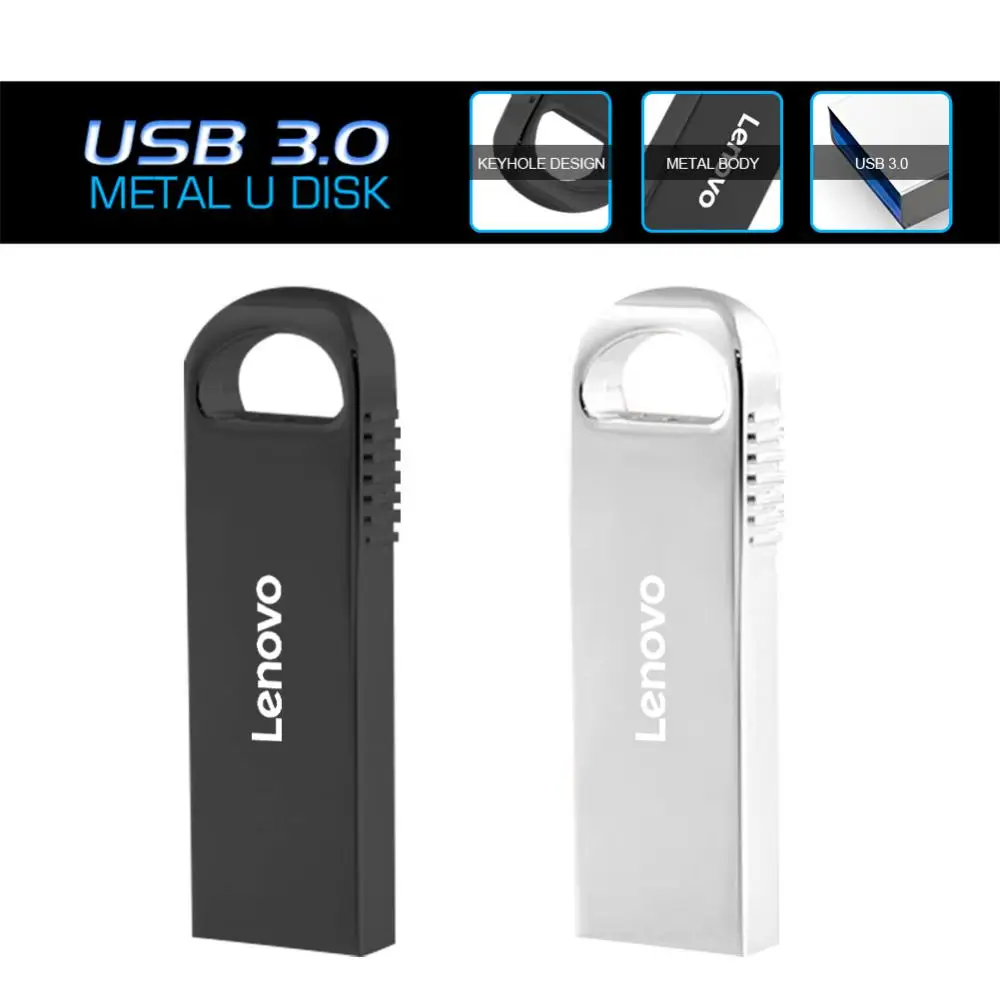 Lenovo-unidad Flash USB 2 en 1 para ordenador portátil, Pendrive OTG de 2TB para Iphone, Android, Ps4