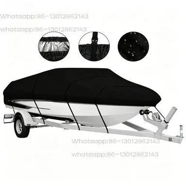 V-Trailer Boat Cover Outdoor Oxford Cloth Rainproof Anti-UV Dust Cover Marine Trailerable Canvas Boat Accessories
