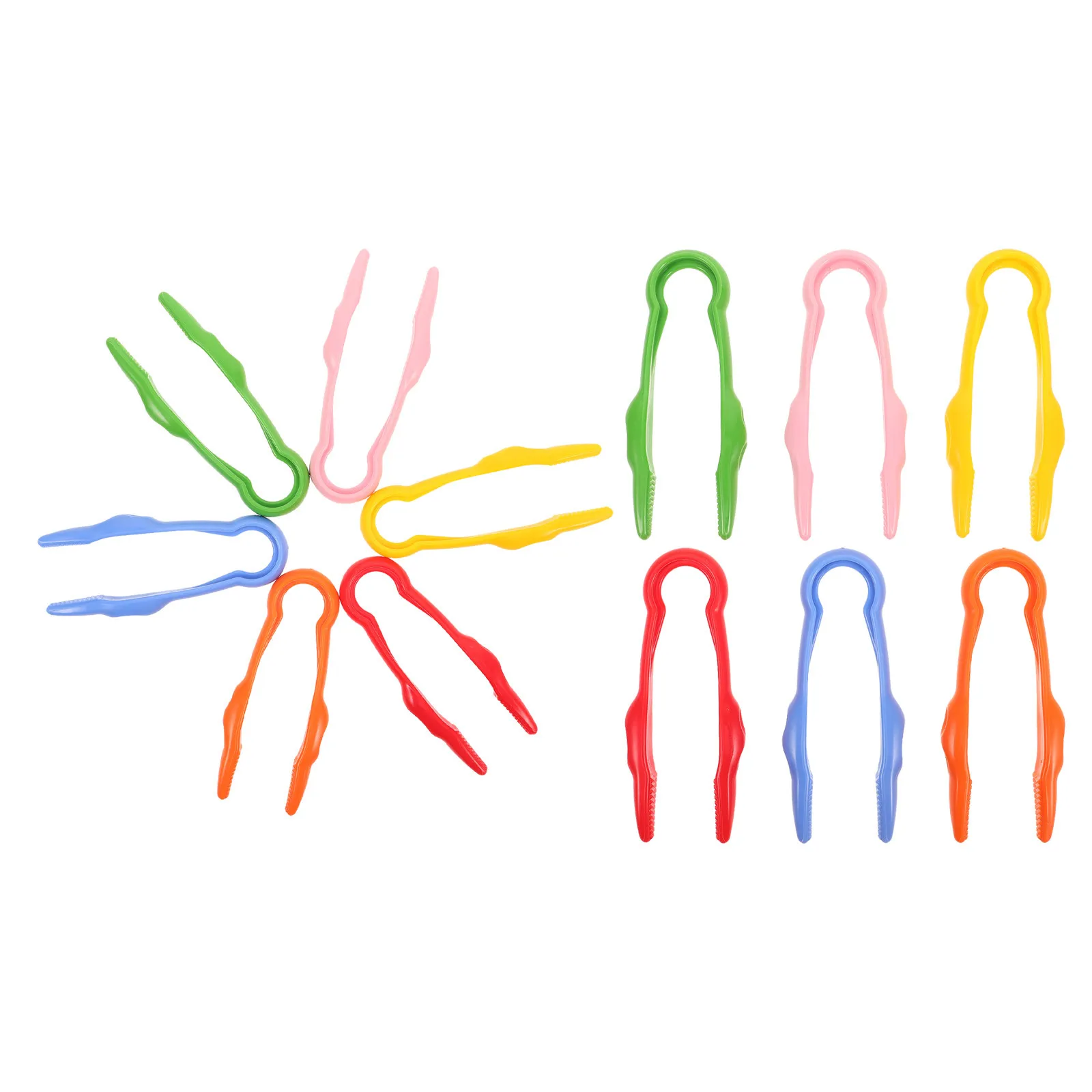 12 stuks kinderen plastic pincet veilige platte tip voor het plukken van stenen insecten zaden buiten educatief spelen kleuterschool gebruik