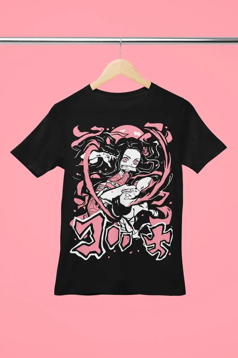 Anime Demon Shirt Vuur Stijl Anime Shirt Japanse Anime Manga Unisex Shirt Graphic