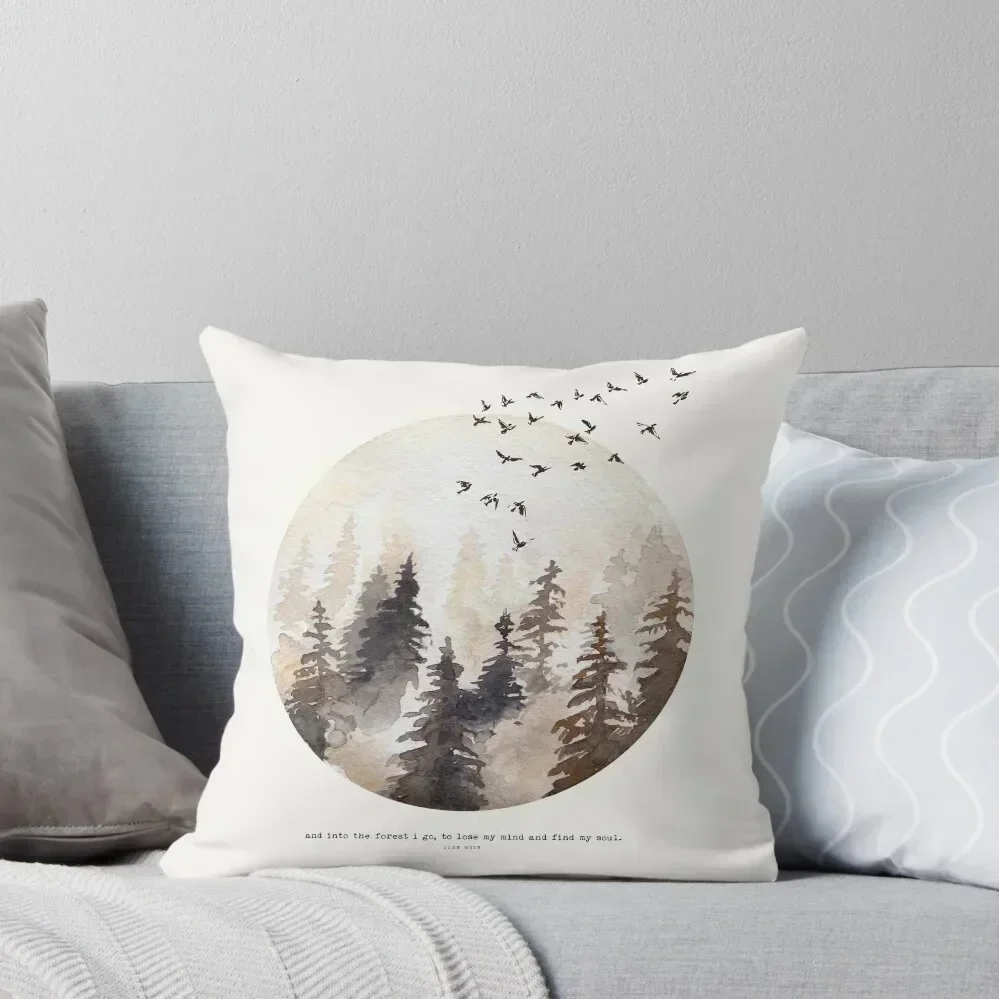 

Into The Forest I Go - Spirituality, Boho, Nature Lover, Calm, Outdoors, Hiking Throw Pillow Cushions For Children pillow