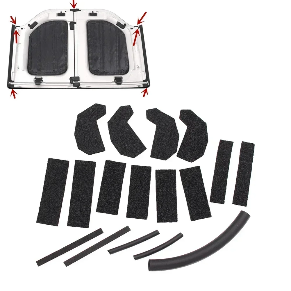 17x Hardtop Headliner Roof Seal Kit Rain Leak Repair Set Plastic Sealing Strips For Jeep-Wrangler 2007-2017/ JK 2018 #68026937AB