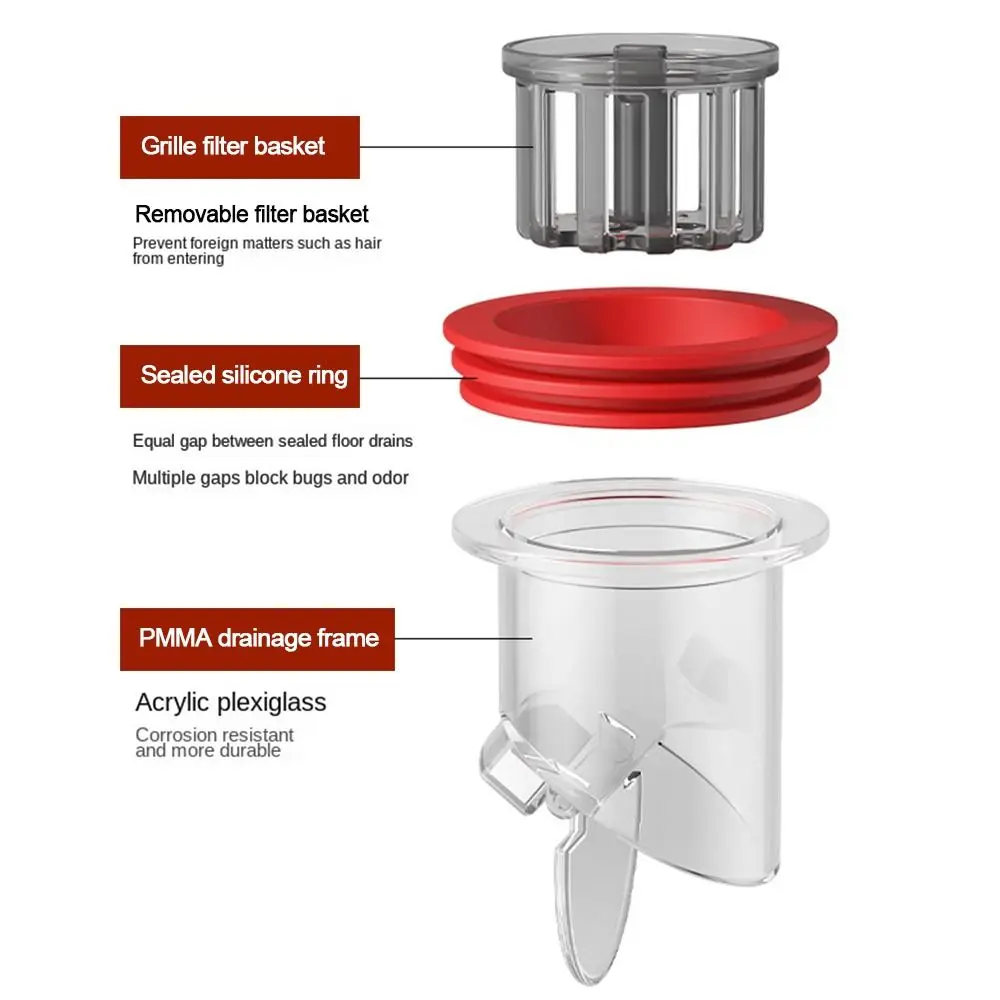 

Anti Odor Bathroom Floor Drain Core Insect Prevention large outfall Basin Drain Filter Colander Shower Drainer Bathroom Kitchen