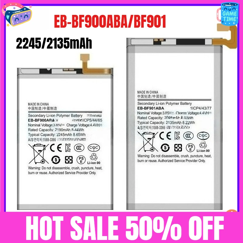 

2245/2135 мАч для мобильного телефона Samsung Z Fold 1, аккумулятор EB-BF900ABA/BF901