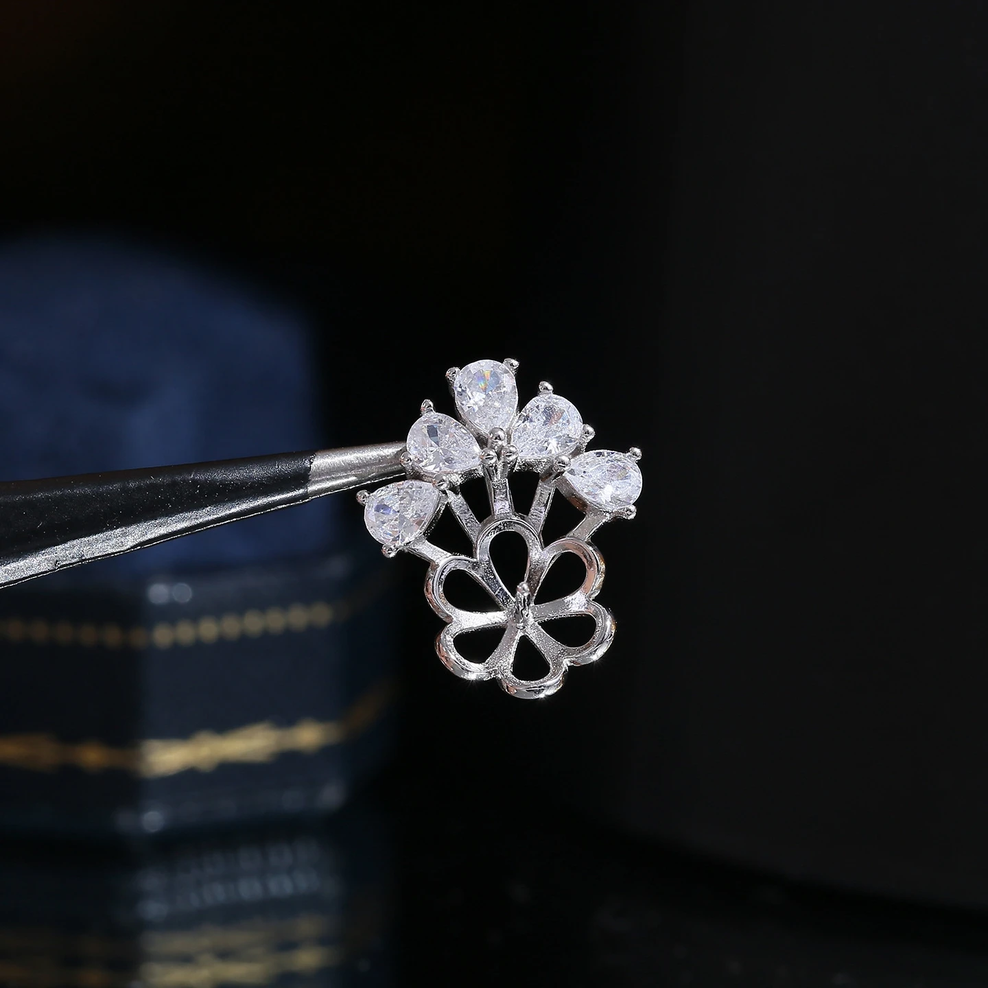 Wholesale S925 Sterling Silver Pendant Mounts Base Findings Settings Mountings Jewelry Fittings for 11-12mm Pearls 3pcs/lot