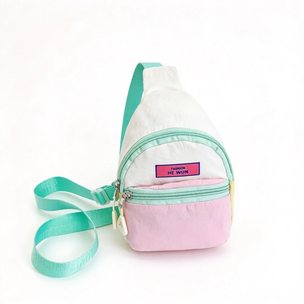 Lightweight Adjustable Crossbody Bag Durable Multi-Pocket Chest Pack for School Travel Daily Adventures