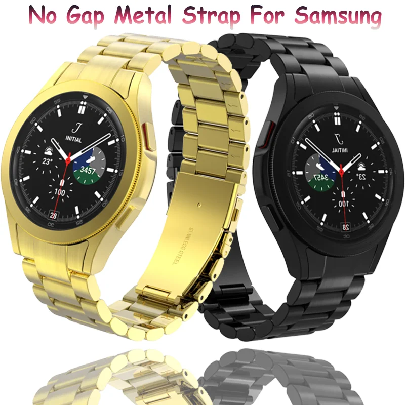 No Gap Metallarmband für Samsung Galaxy Watch 7, 6, 5, 4, 44/40 mm, modisches, langlebiges Edelstahl-Armband für Watch 4 6 Classic/5 Pro