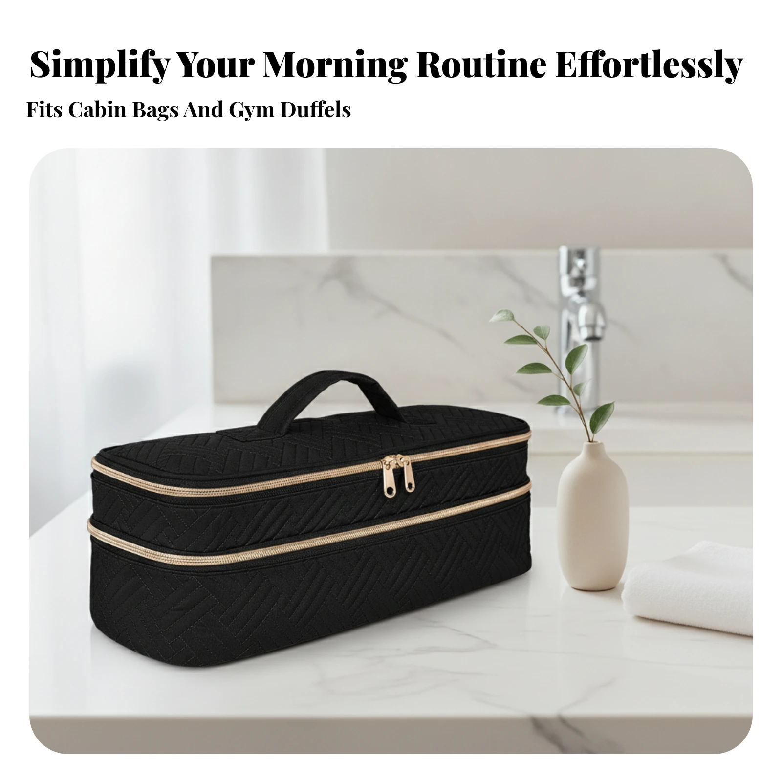 Hair Tools Travel Bag Portable Hair Tool Travel Bag Large Capacity Organized for Bathroom Countertop