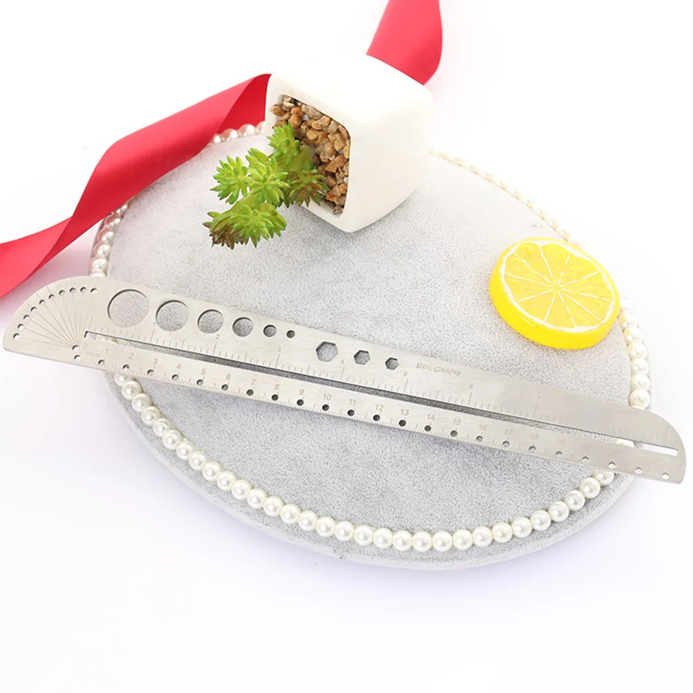 26.3cm All-in-One Stainless Steel Measuring Tool with Ruler Protractor Compass Functions for Drawing Mapping and Drafting