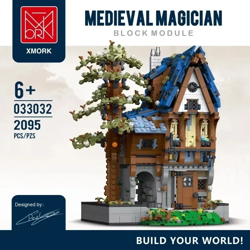 

Creative Expert Modular Buildings MOC XMORK 033032 Medieval Magic House Model 2095PCS Building Blocks Brick Puzzle Toys for Gift