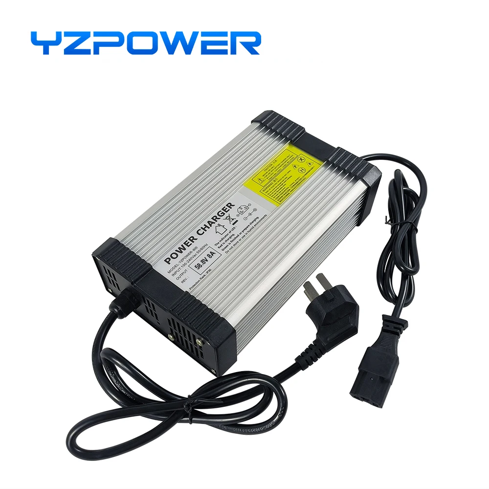 Ładowarka akumulatorów litowych YZPOWER 84V 5A 20S z wtyczką wyjściową do roweru elektrycznego 72V szybkie ładowanie z wentylatorami